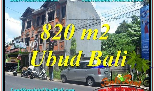 TANAH di UBUD JUAL MURAH 820 m2 Pinggir jalan Raya Ubud