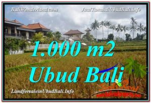 JUAL TANAH di UBUD BALI 1,000 m2 View Sawah lingkungan Villa