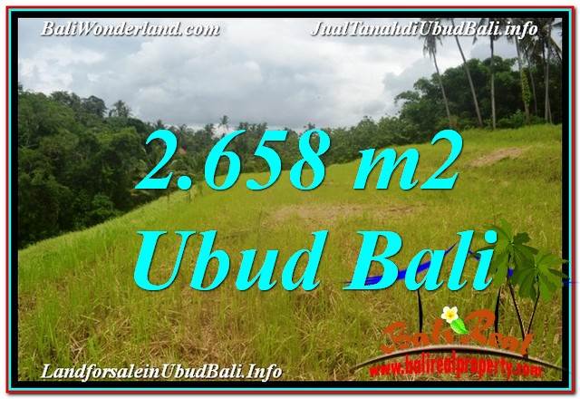 TANAH di UBUD DIJUAL MURAH 2,658 m2 di Sentral / Ubud Center