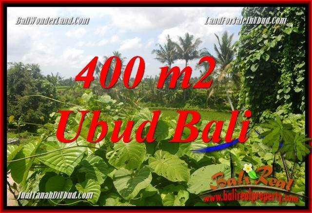 Tanah Murah jual Ubud 400 m2 View sungai dan sawah