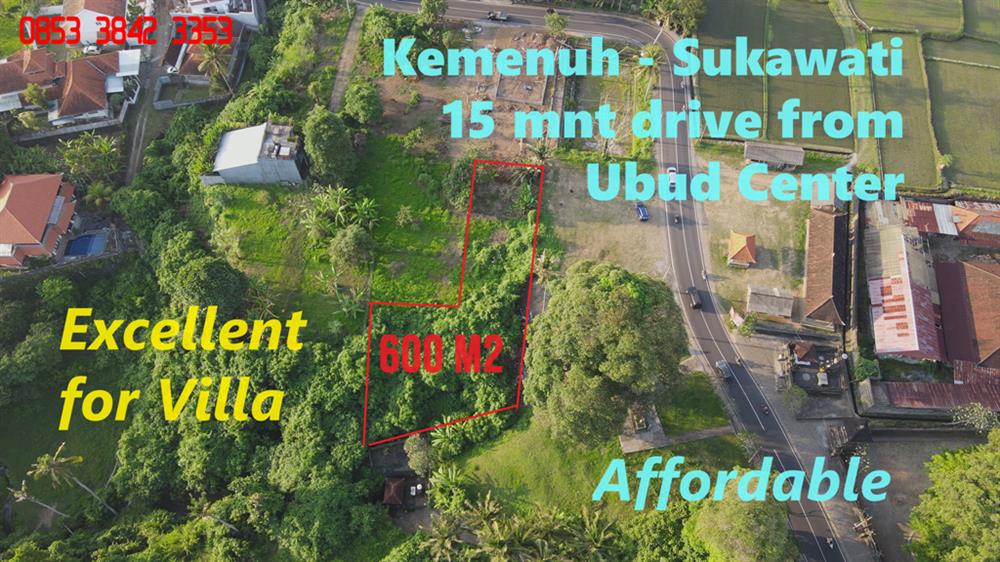 DIJUAL TANAH DI UBUD 600 m2 di Sukawati Ubud