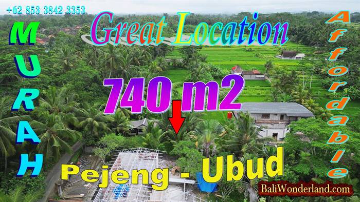 Investasi Strategis Jual Tanah Murah di Ubud Pejeng Bali cocok untuk Villa TJUB879